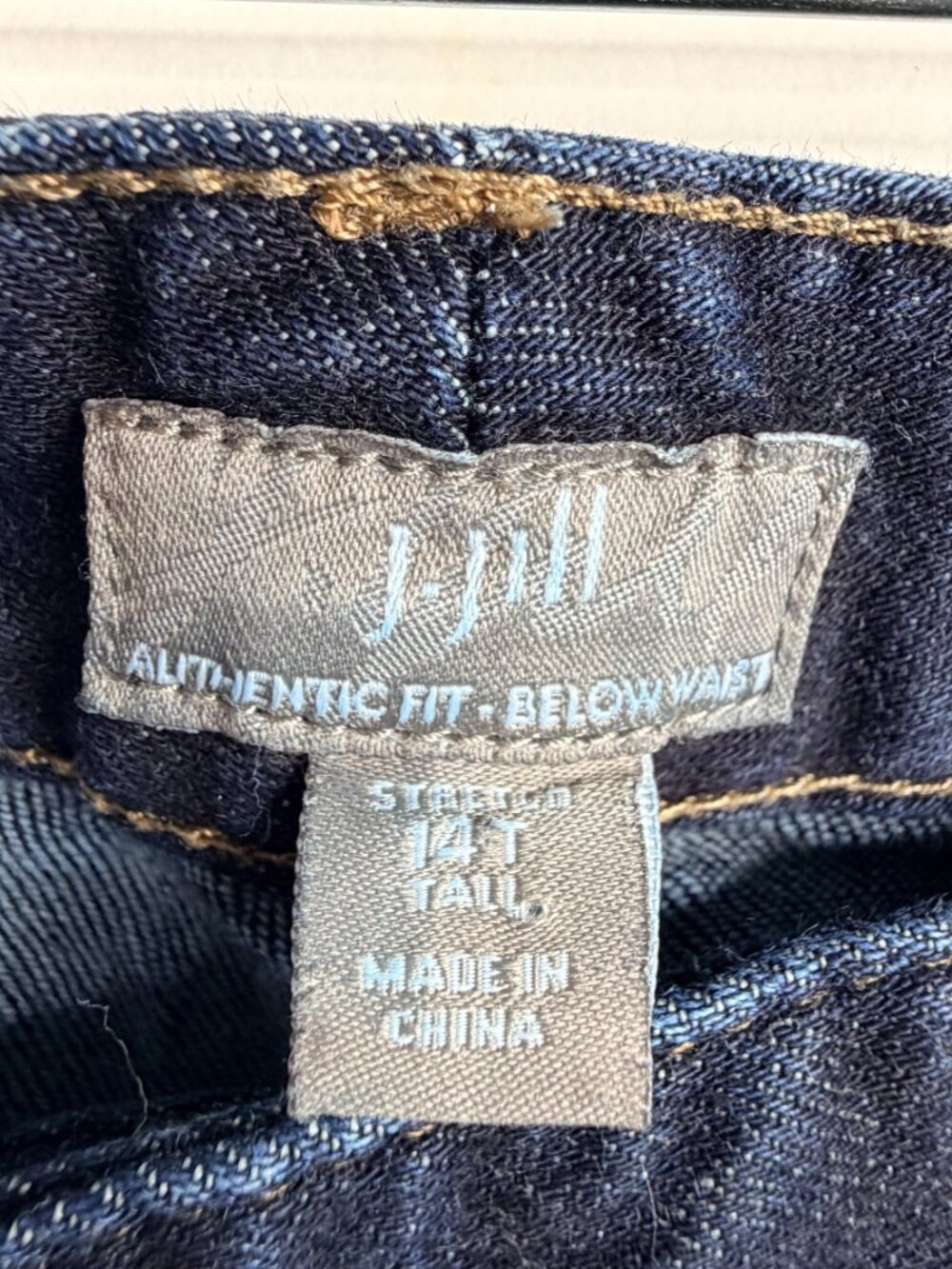 2/$30 J. Jill Authentic Low Waist Bootcut Jeans Dark Ink 14 Tall #A4637 - Picture 5 of 7